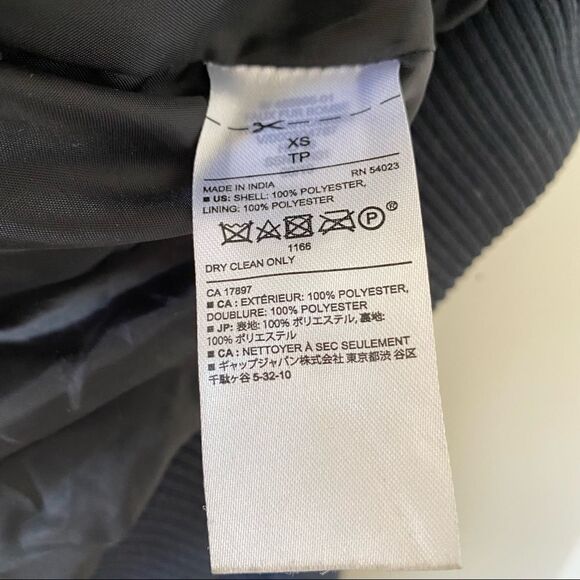 Nwot-Banana Republic Navy Faux Fur Bomber Jacket (Size:Xs) - Picture 9 of 10